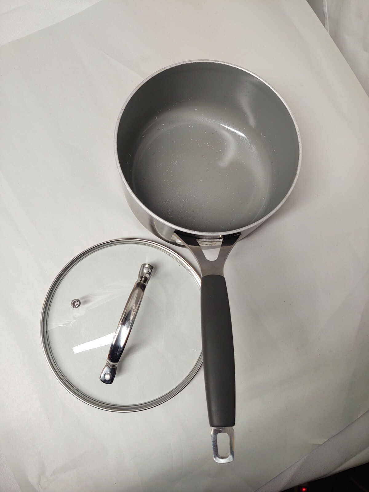 Food Network 2.5 qt. 2.3 L Covered Skillet 7.5 inches Bronze Cooking Suace pot.
