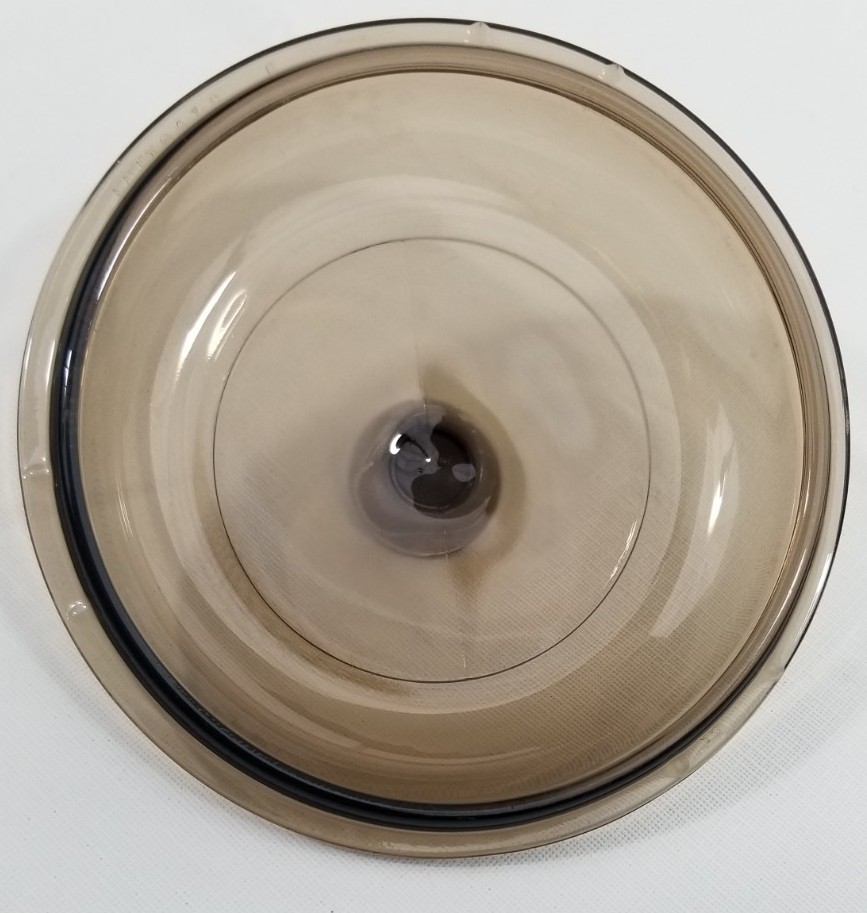 PYREX V-1-C V1C Round Amber Glass Replacement Lid 6.25 in Diameter