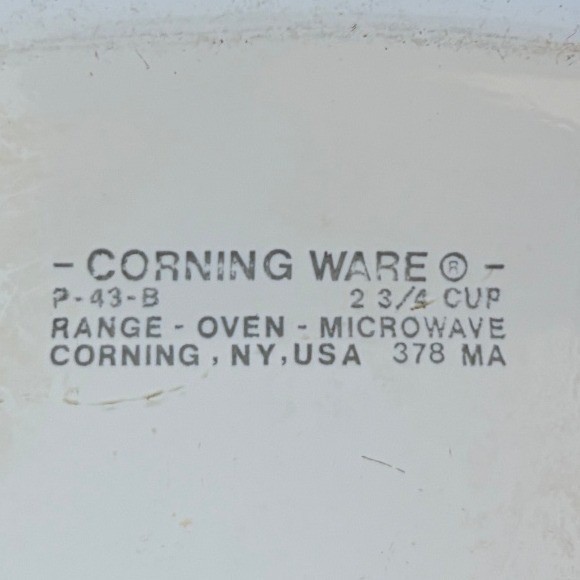CorningWare A-1-B & P-43-B Spice of Life Casserole Dishes Vintage USA Set