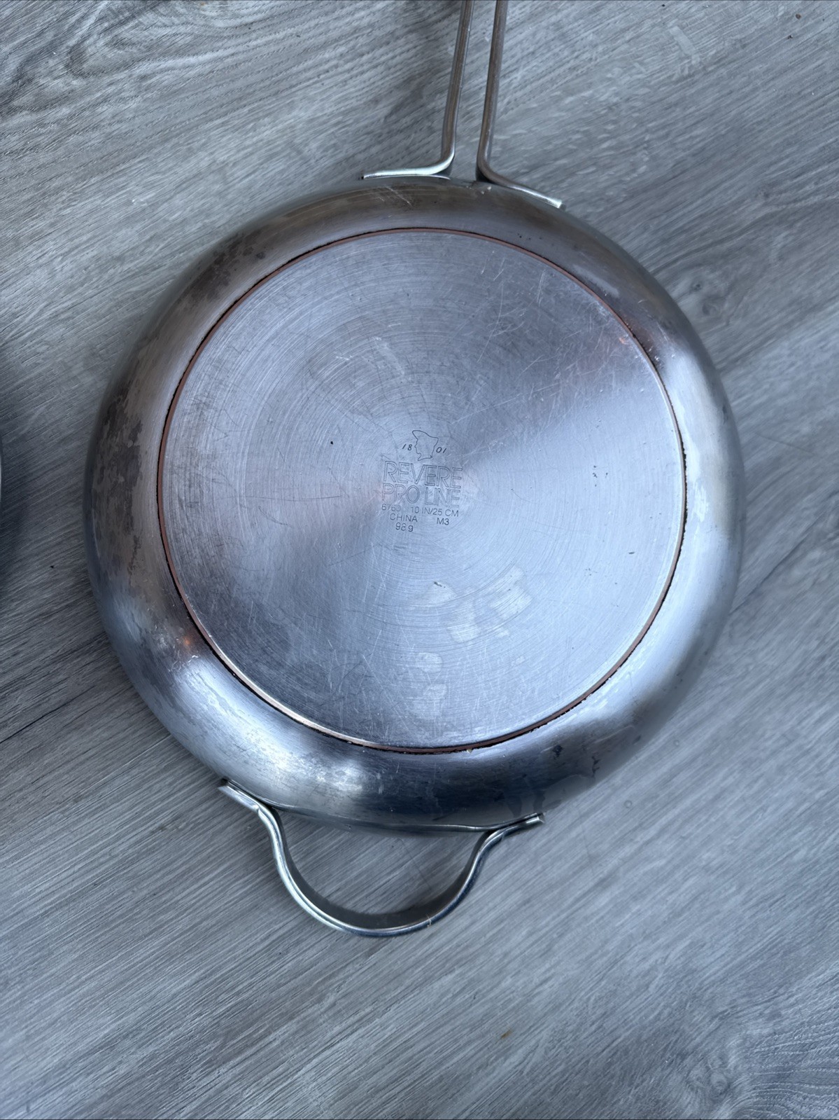 REVERE WARE PRO LINE Stainless 10″ FRYING PAN Chefs Saute Fry SKILLET 6760