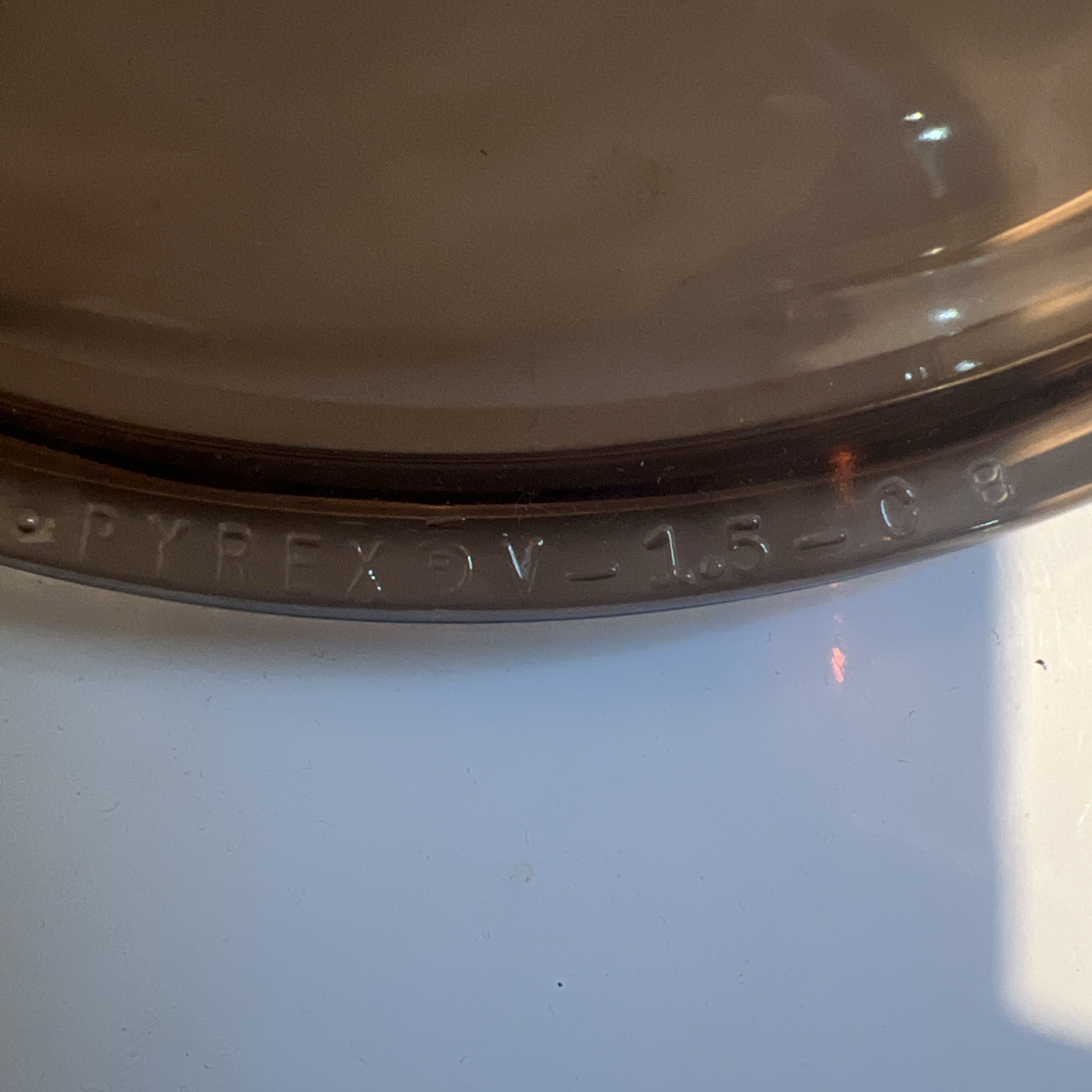 7″ Pyrex V-1.5-C Amber Brown Glass Replacement Lid Only