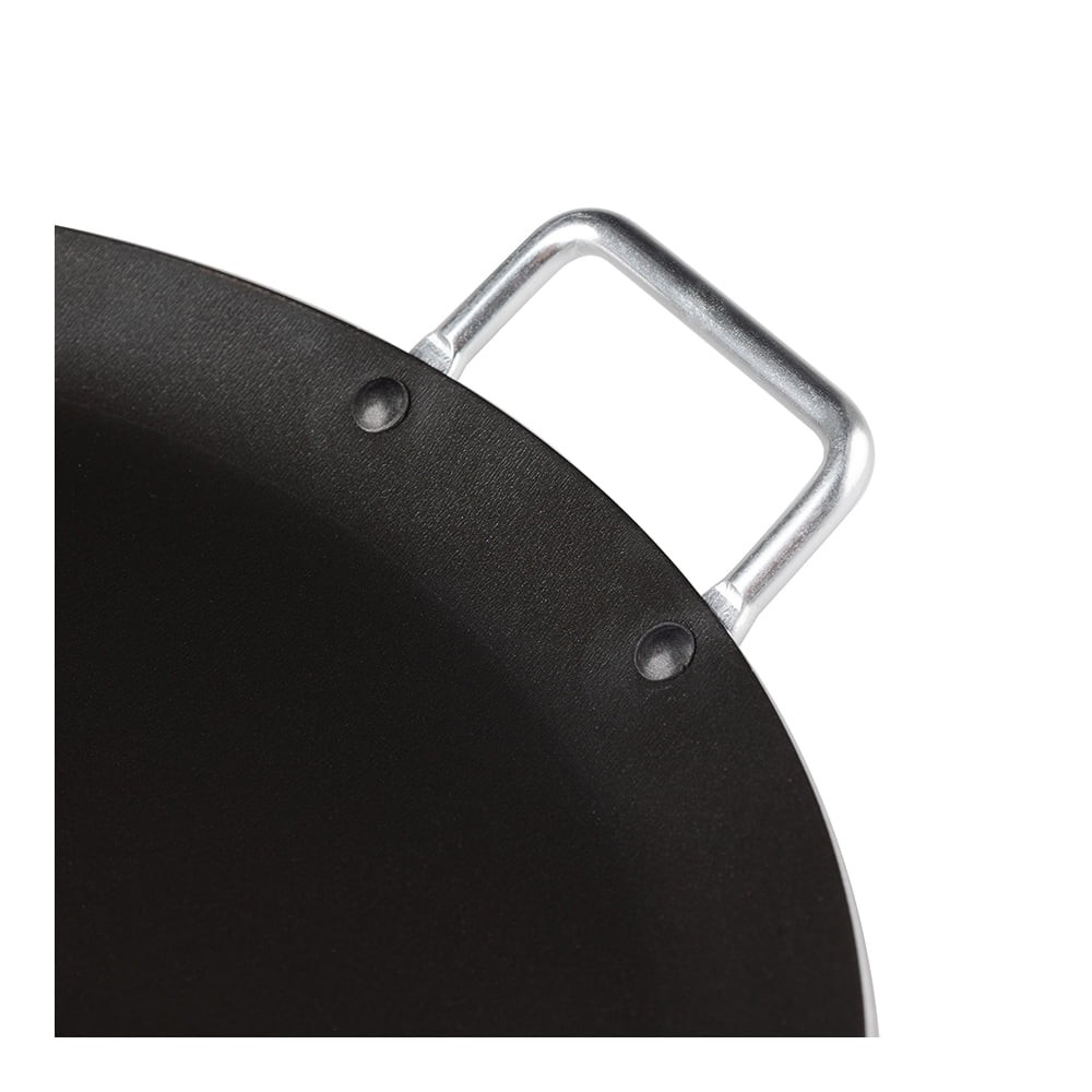 13.5 in Round Oven Safe Aluminum Grill Pan Rapid Heating Versatile Cooking