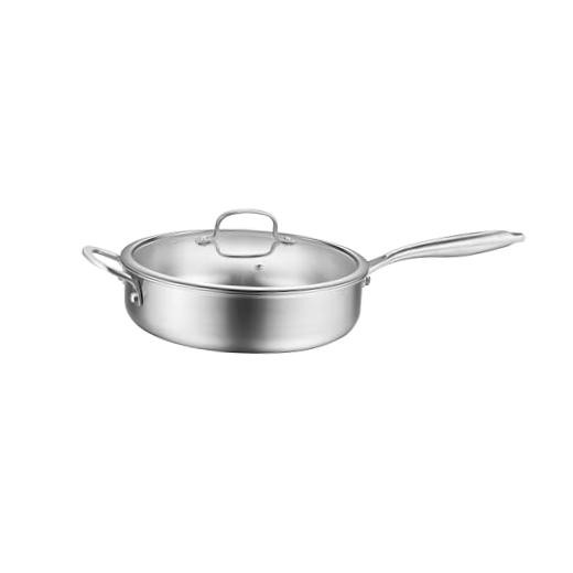 5-Quart Tri-Ply Stainless Steel Saute Pan, 11-Inch | Tri-Ply Stainless