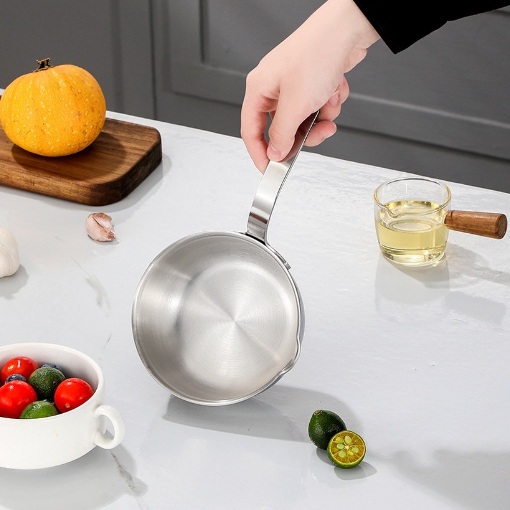 304 Stainless Steel Small Egg Pan for Efficient Heat and Cooking Sauces