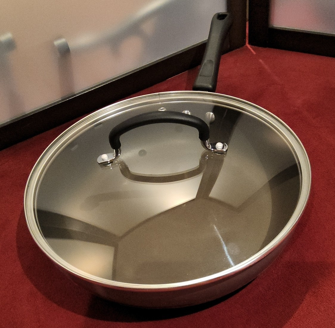 Anolon Maximum Durability Aluminum Nonstick Frying Pan w/ Lid 12in 400°F