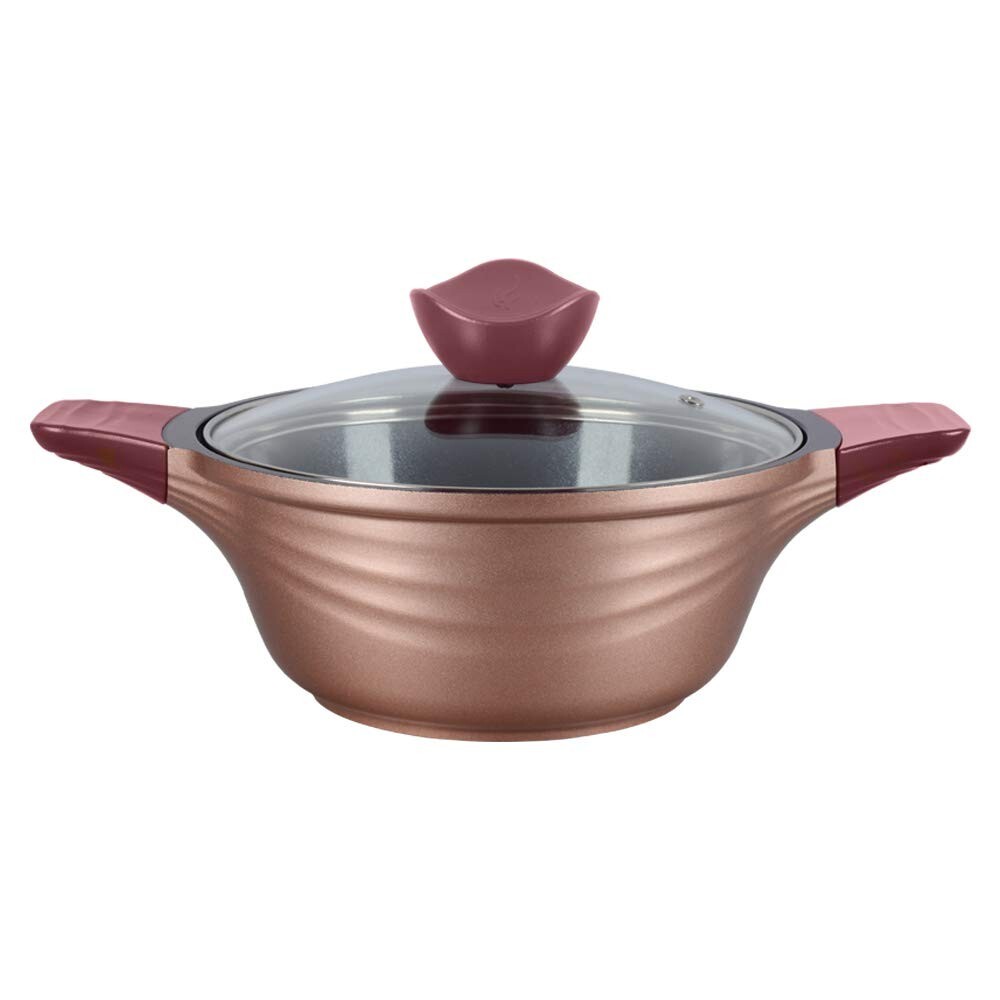Die-cast Aluminium Casserole with Lid 24 cm Brown