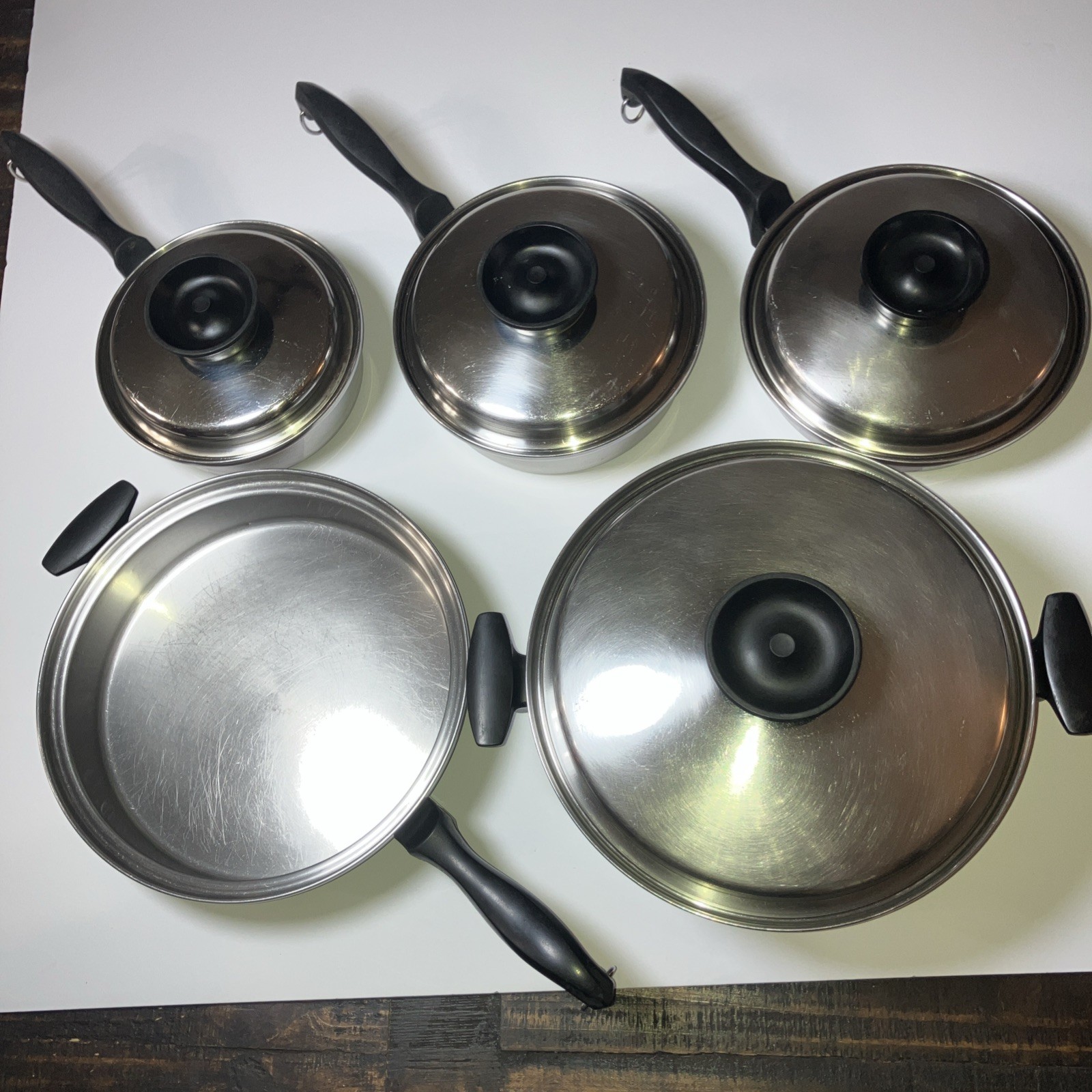TOWNECRAFT Chef’s Ware 9-piece Cookware Set Multi-core Stainless Steel Vintage