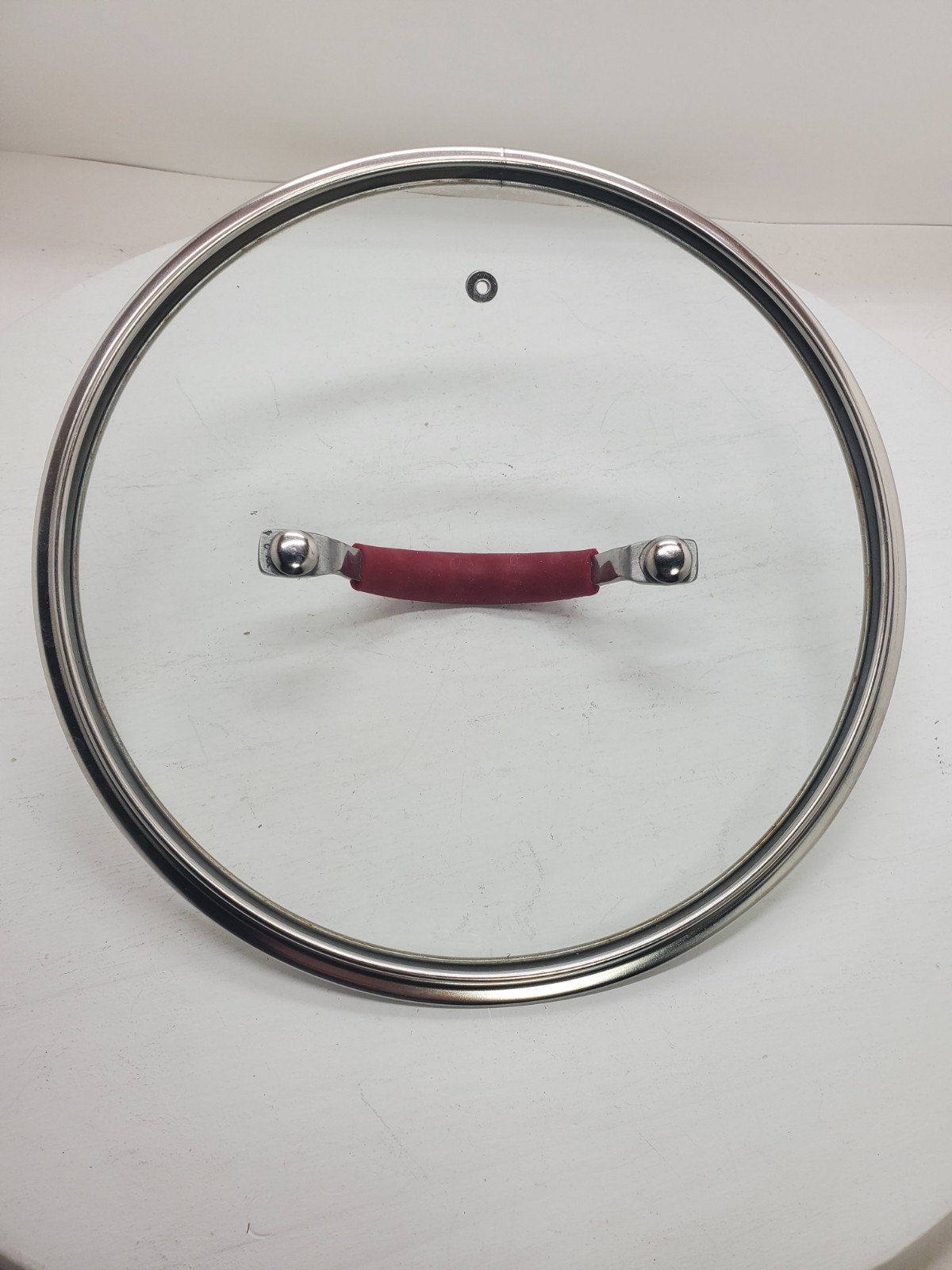 RACHEL RAY 10″ OD Replacement Glass Pot Pan LID Red Handle ~ 9.25” ID