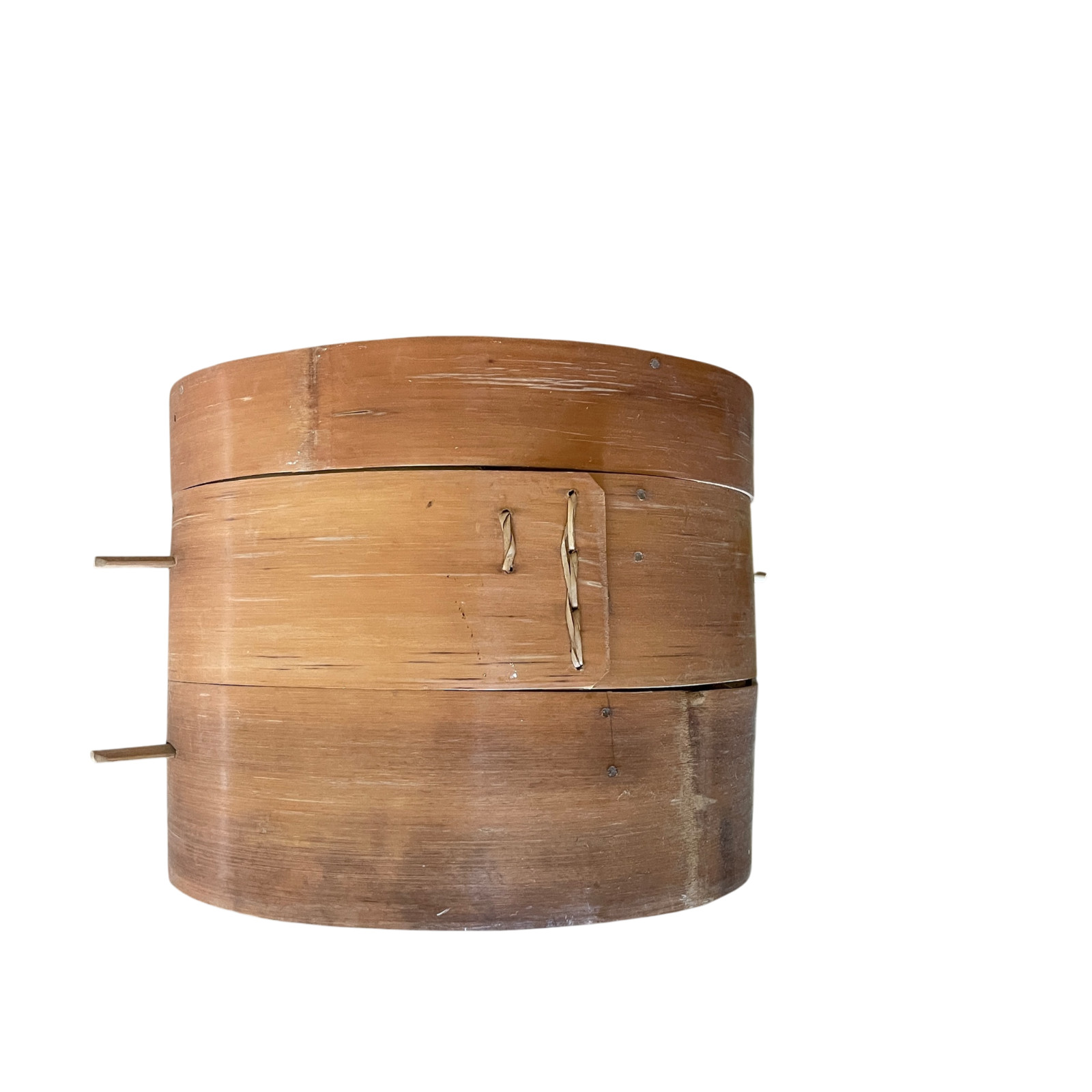 Vintage 3 Tier Bamboo Steamer Basket 13” Round w Lid Asian Kitchen