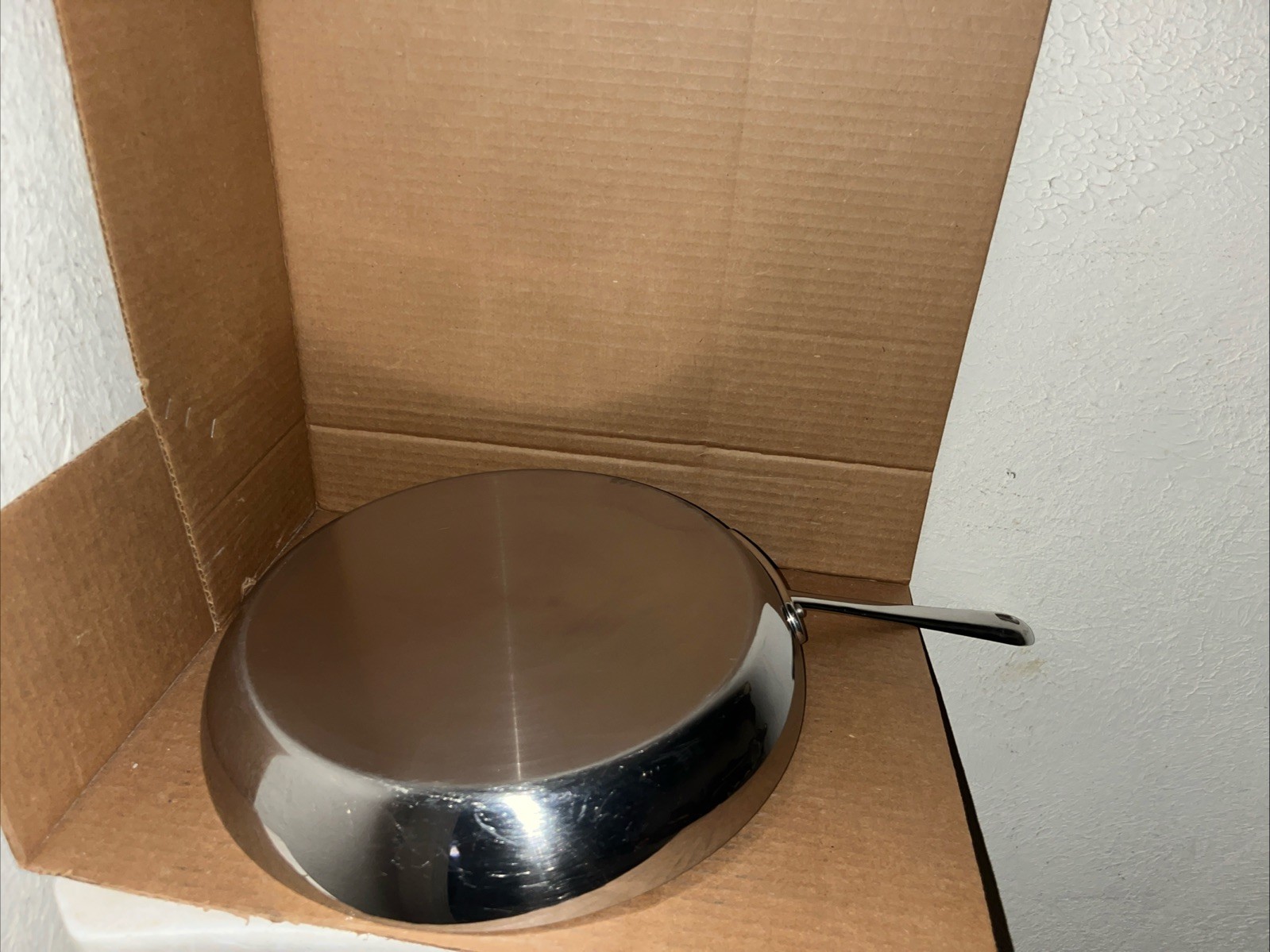 All-Clad 13-1/4” in Stainless Steel Skillet No Lid Induction Ready