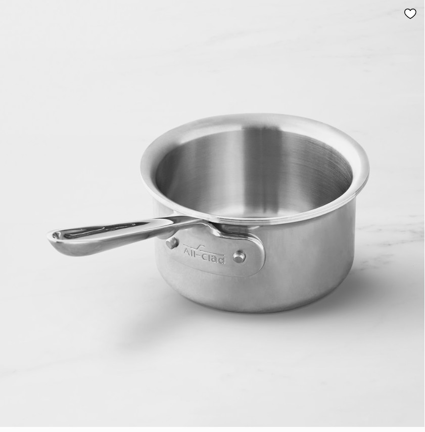 All-Clad D5 Stainless Steel Butter Warmer 0.5 Qt Mini Saucepan