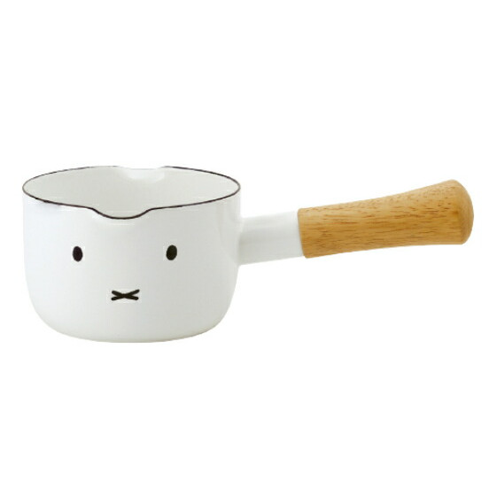 [US Tax Paid] Fujihoro (Fuji Horo) Miffy Face 12cm Enamel Milk Pan 0.8L MFF-12M