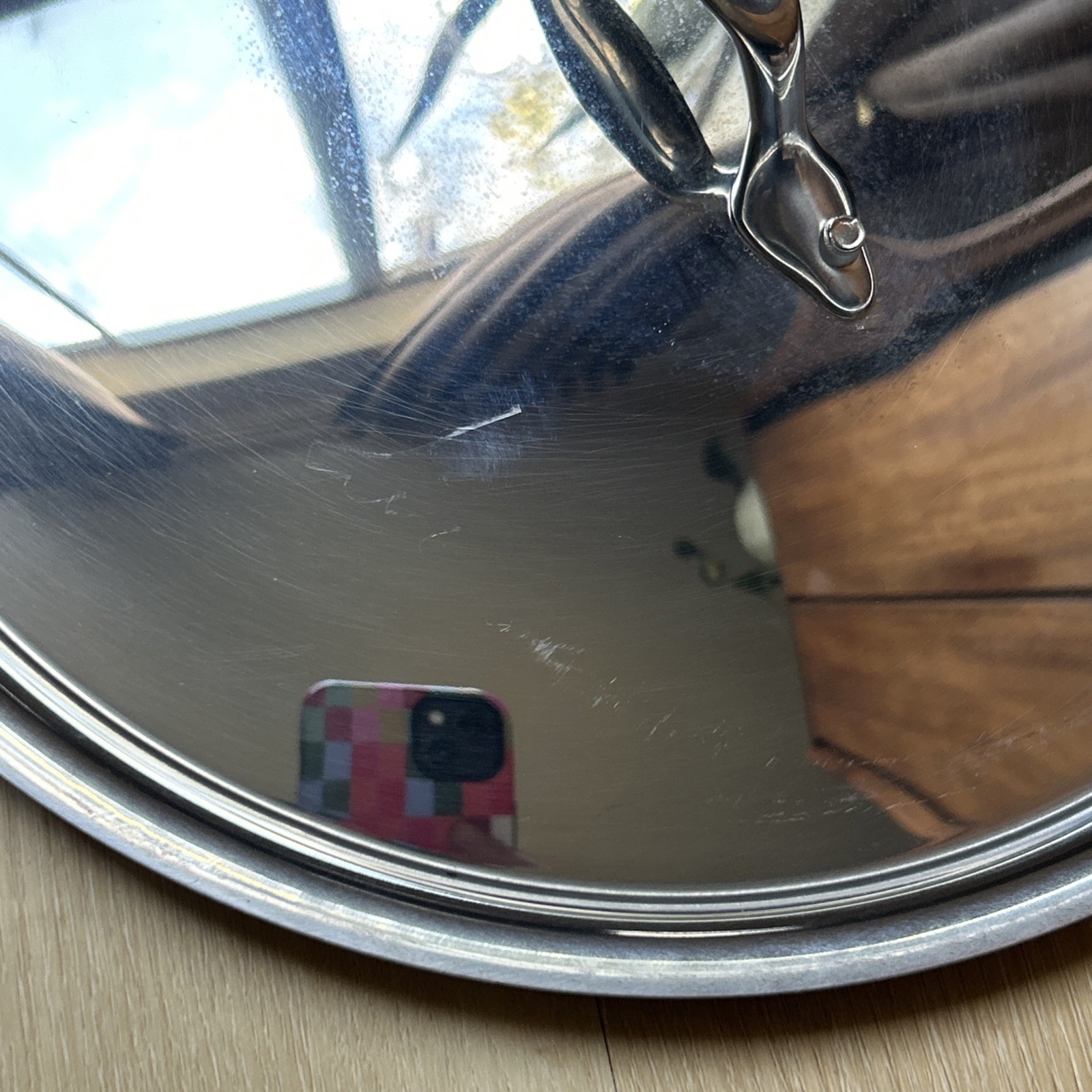 All Clad D3 D5 Stainless Steel Lid Only 11 1/4″ Outside 10 1/2″ Inside