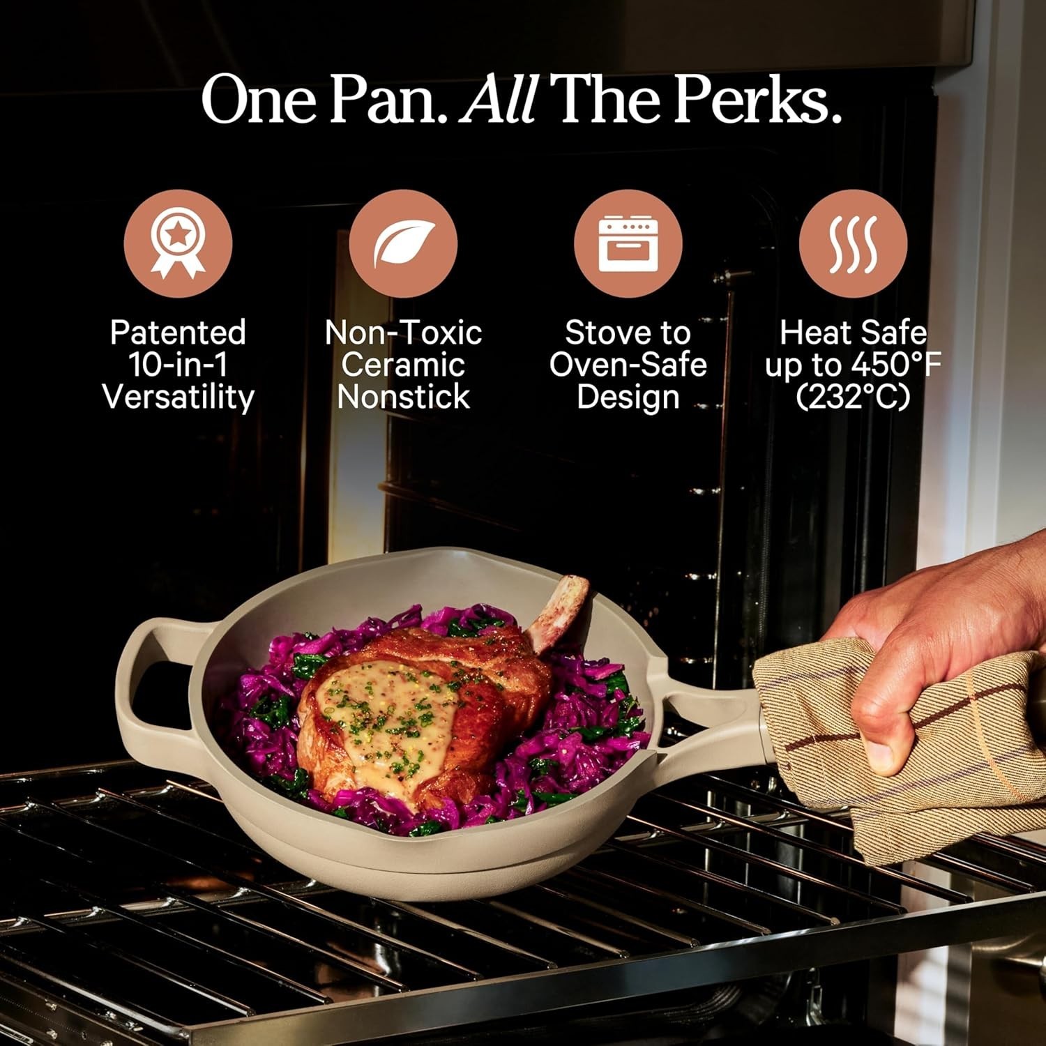 Our Place 8.5″ Ceramic Nonstick Mini Always Pan Lavender 1.2 QT