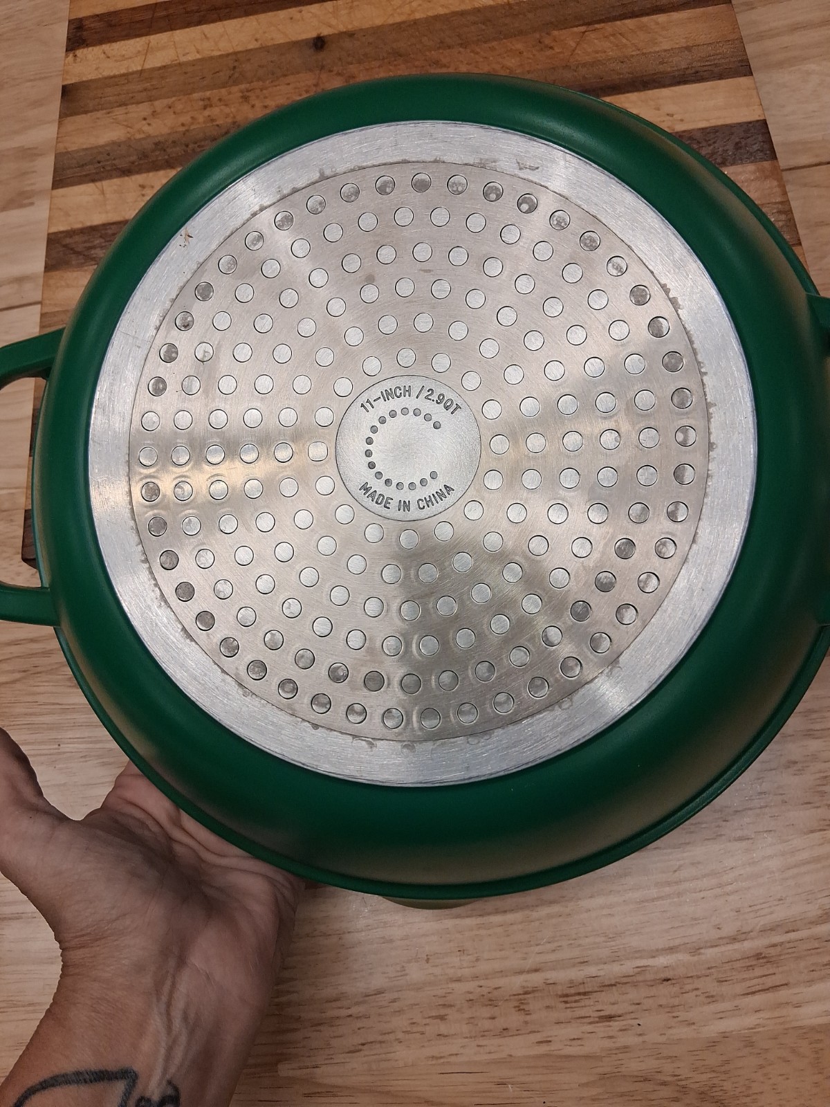 3 Pc Curtis Stone 11″ Dura-Pan Nonstick Cast Aluminum All Day Pan—Green Look