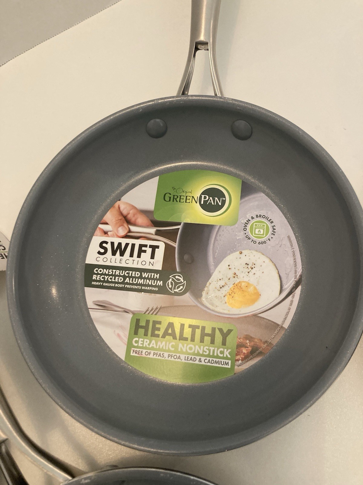 GreenPan Swift Ceramic Nonstick 8″ Frying Pan Skillet Stainless Steel Lot Of 5