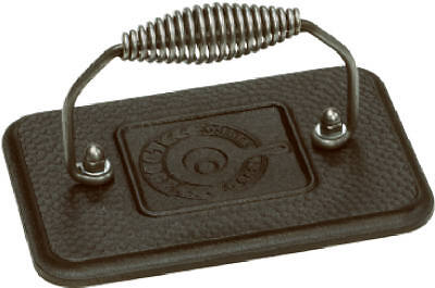 Lodge LGP3 Grill Press, Seasoned Cast Iron, 6-3/4 x 4-1/2-In. – Quantity 1