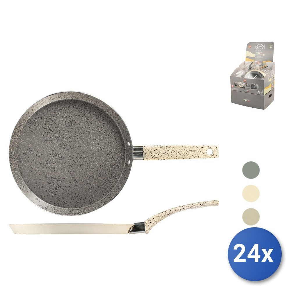 24x Crepe Makers Non-Stick Pearl, 9 3/8in, Black, Home IN Diamond