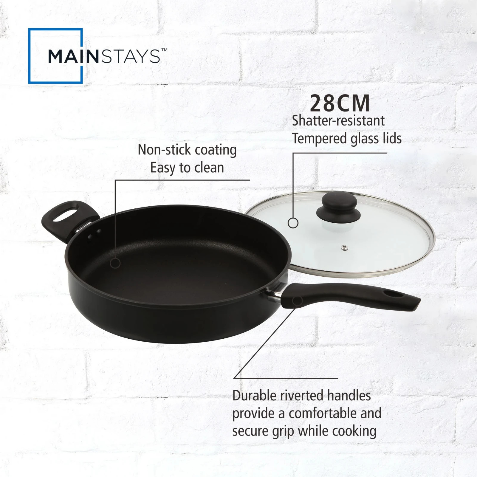 Ninja Extended Life Essential Ceramic 8-Inch Frying Pan, Black CW80020BK