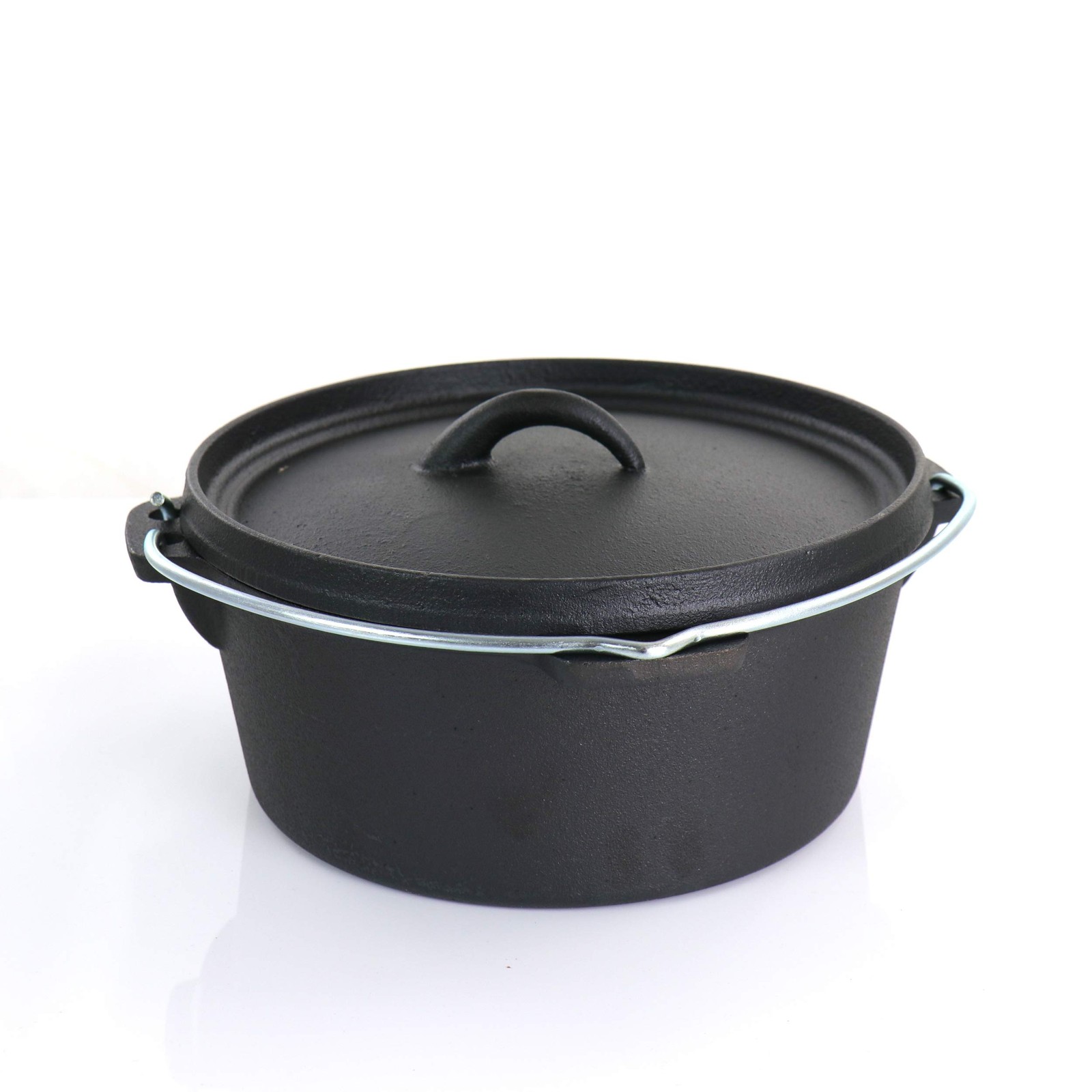 MegaChef Assorted Pre-Seasoned OVEN SAFE, Cast Iron Cookware Set, 5 Piece, Black