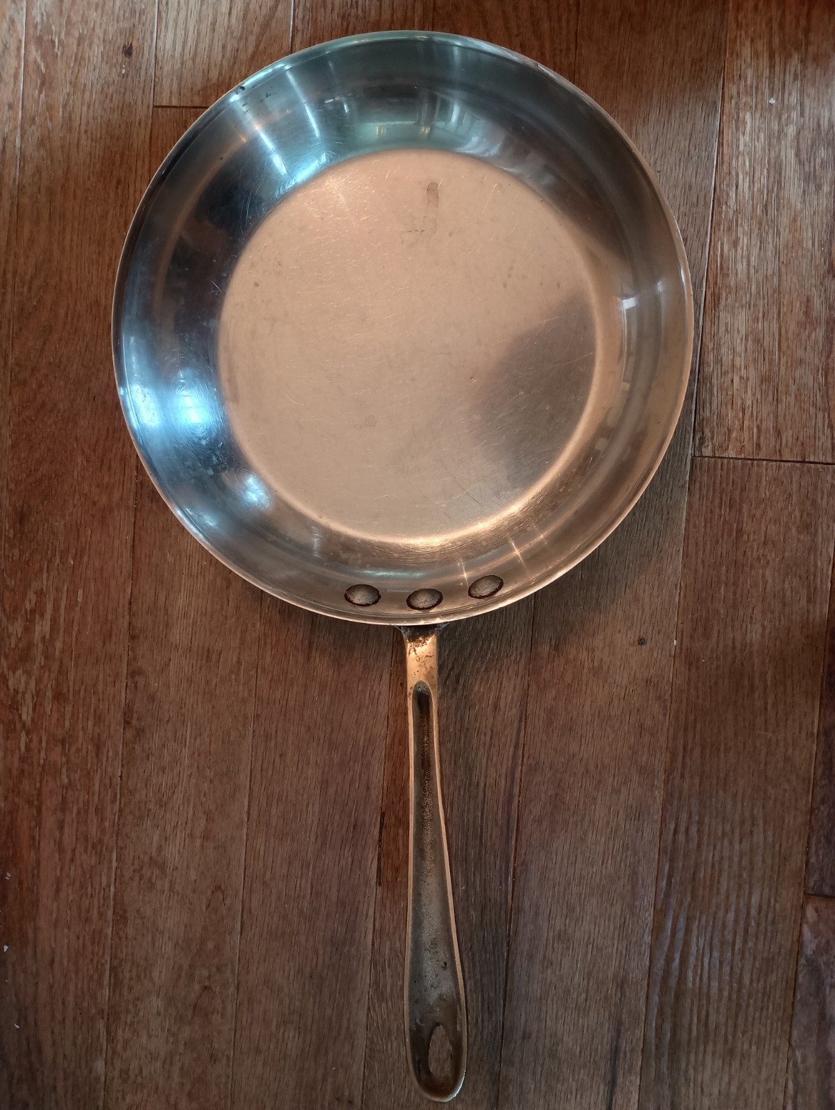 XL All-Clad Cop*R*Chef Copper Frying Pan, 12.5″ Diameter, 21.5″ W/ Handle