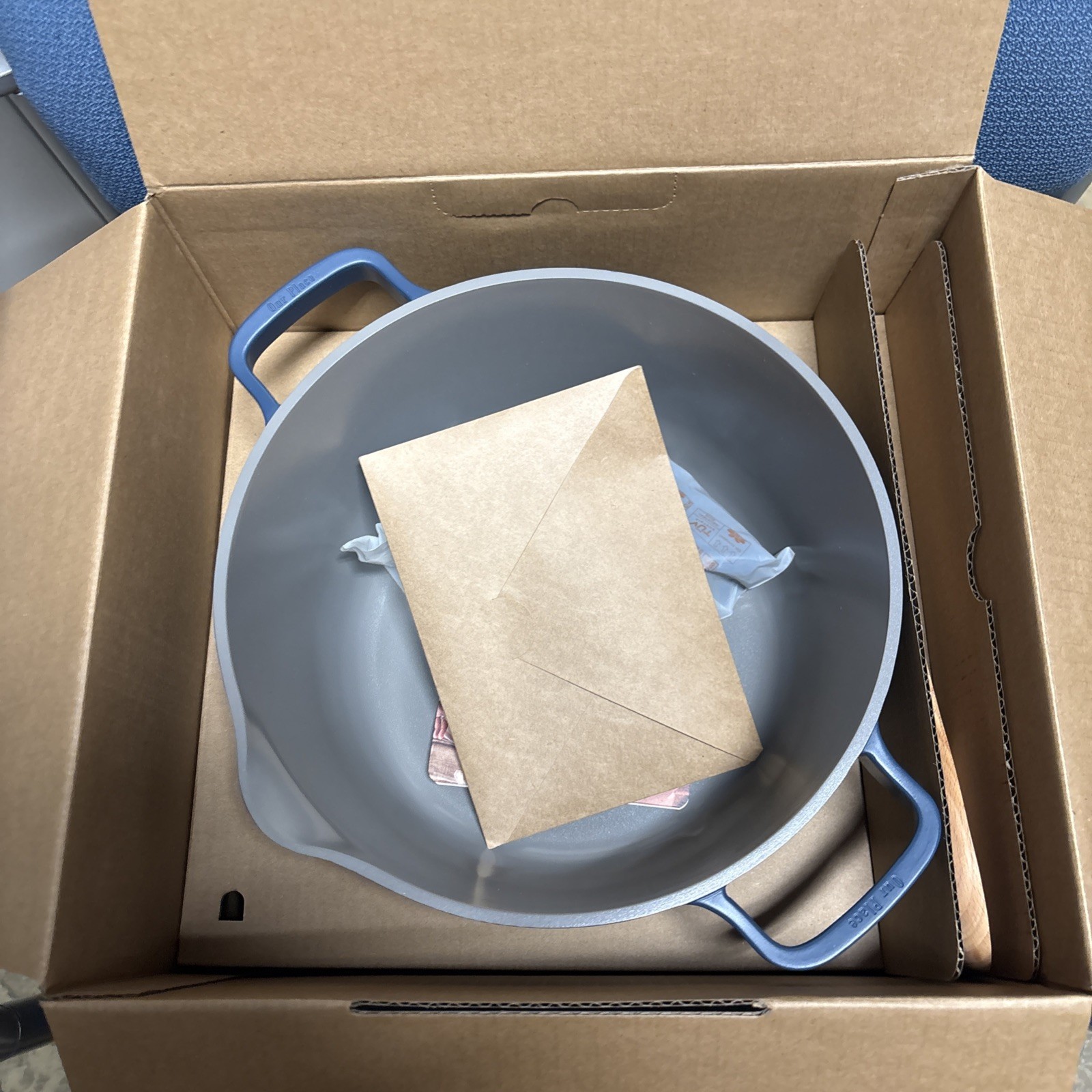 Our Place -The Perfect Pot w/Lid 5.5 Qt Nonstick Ceramic Bluesalt W/ Hot Grips