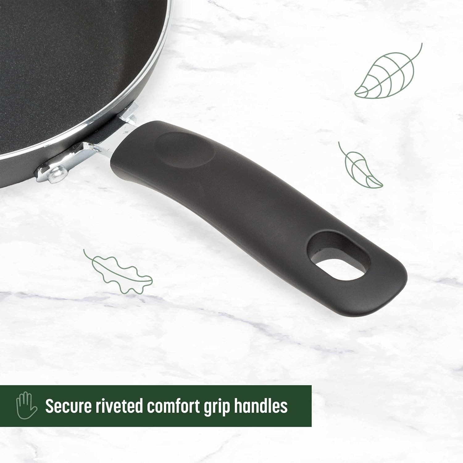 Goodful Ceramic Nonstick Pots and Pans Set, Premium Ceramic Coating Made without