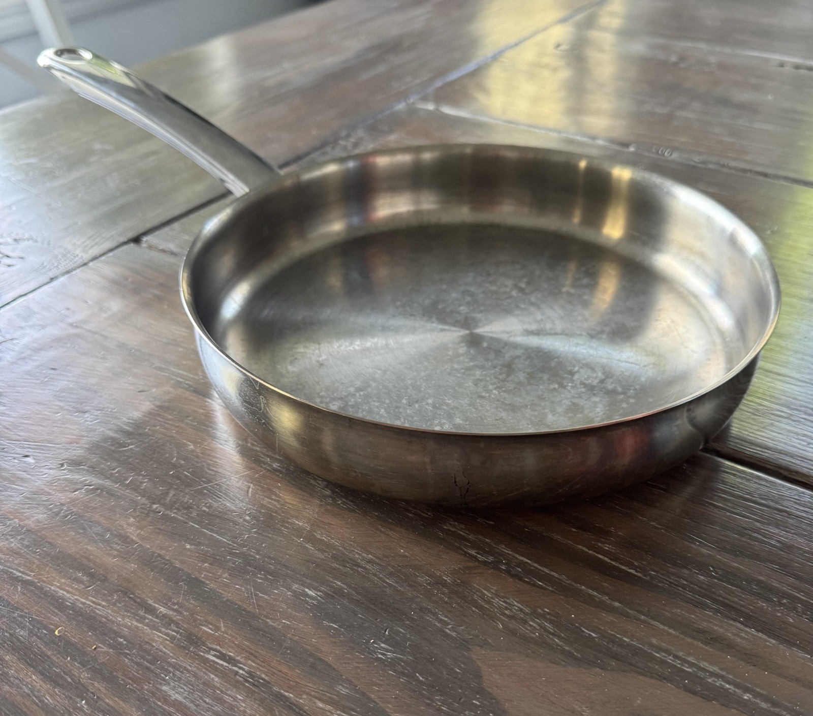 Suprema Stainless Steel Frying Pan 9.5in Silver Round Long Handle Gas Electric