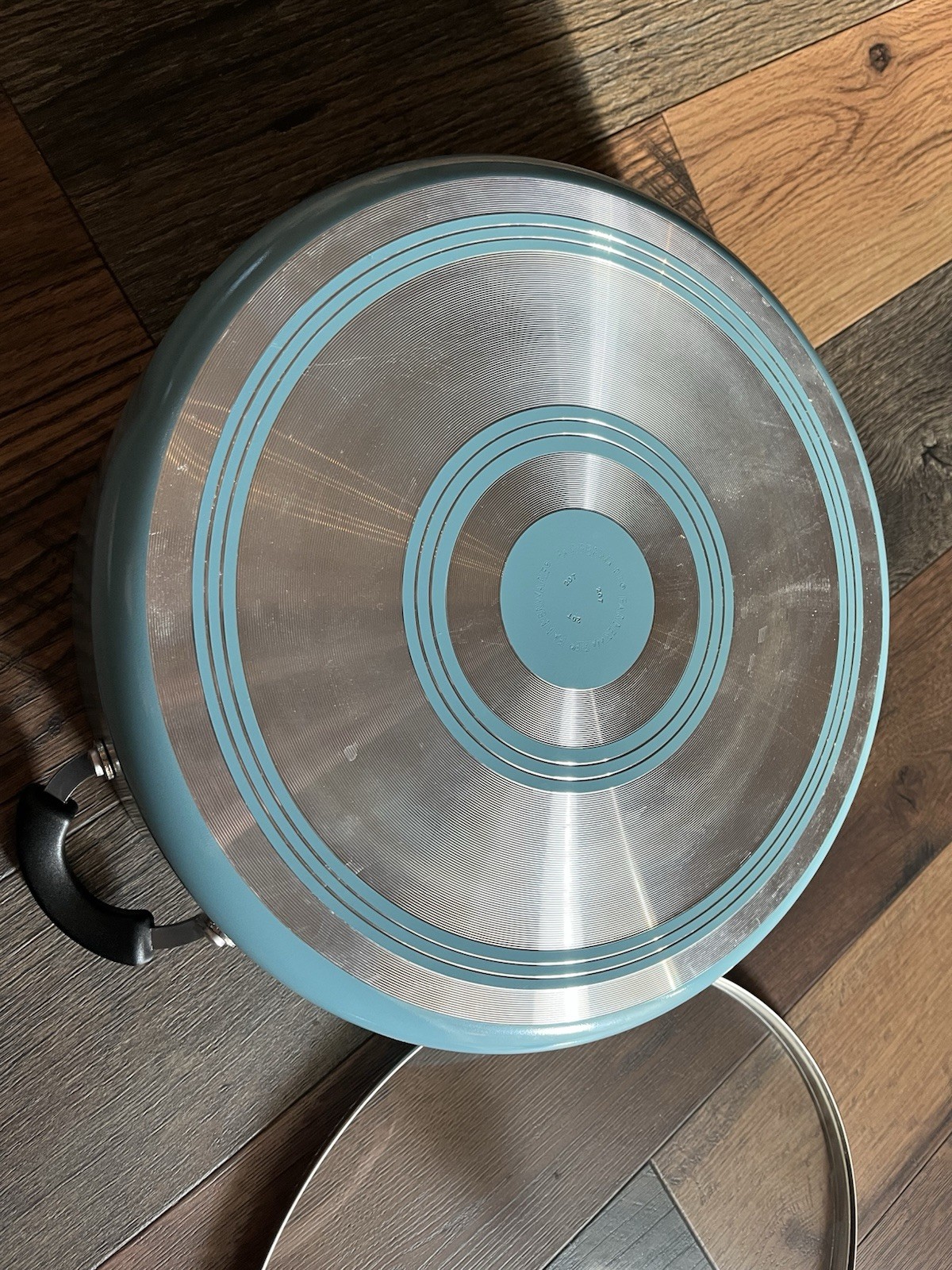 14” Farberware Aluminum Nonstick Pan With Lid Aqua Blue