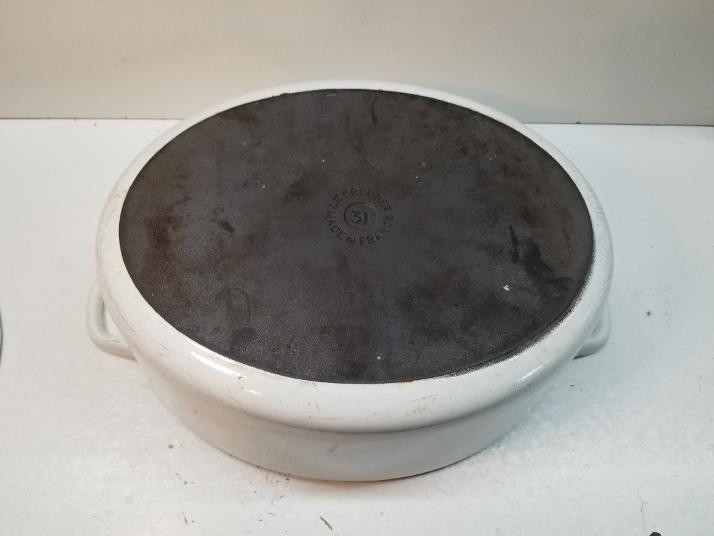 Le Creuset Oval Casserole Cocotte 31cm 6.3L White Enamel Cast Iron