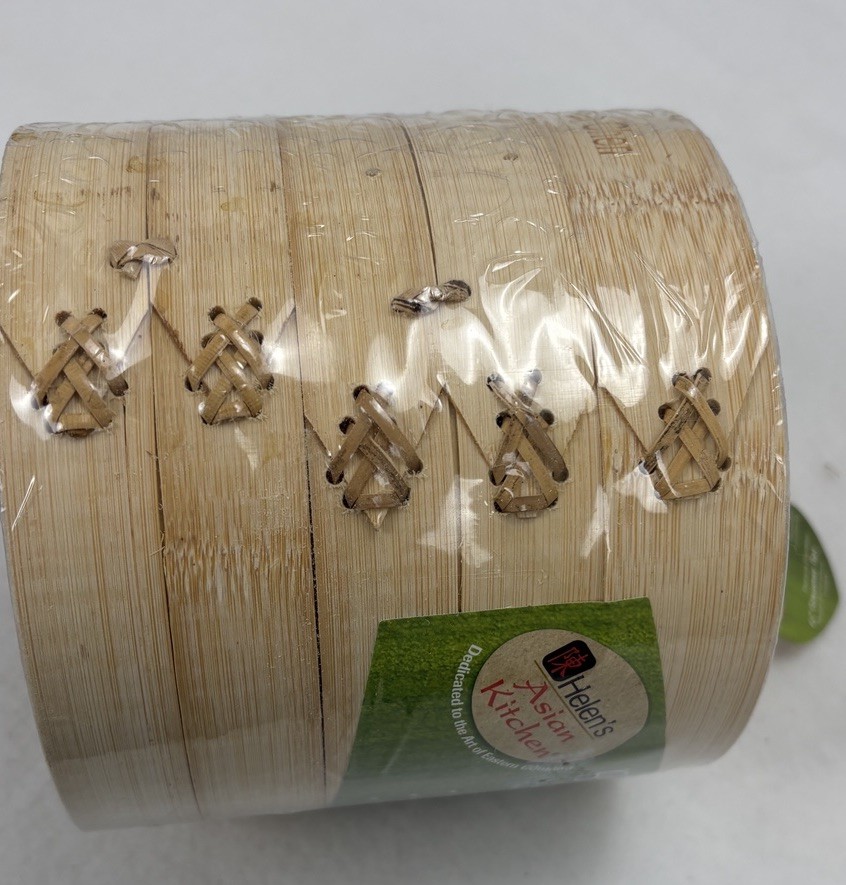Helen’s Asian Kitchen 6-in Bamboo Steamer Set 97080 New