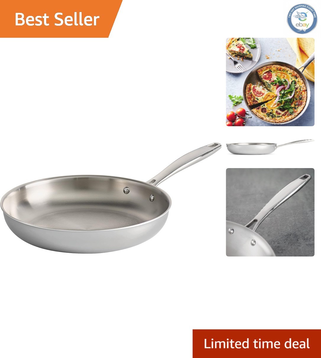 Versatile 10-Inch Fry Pan – Induction-Compatible, Oven Safe & Made in Brazil