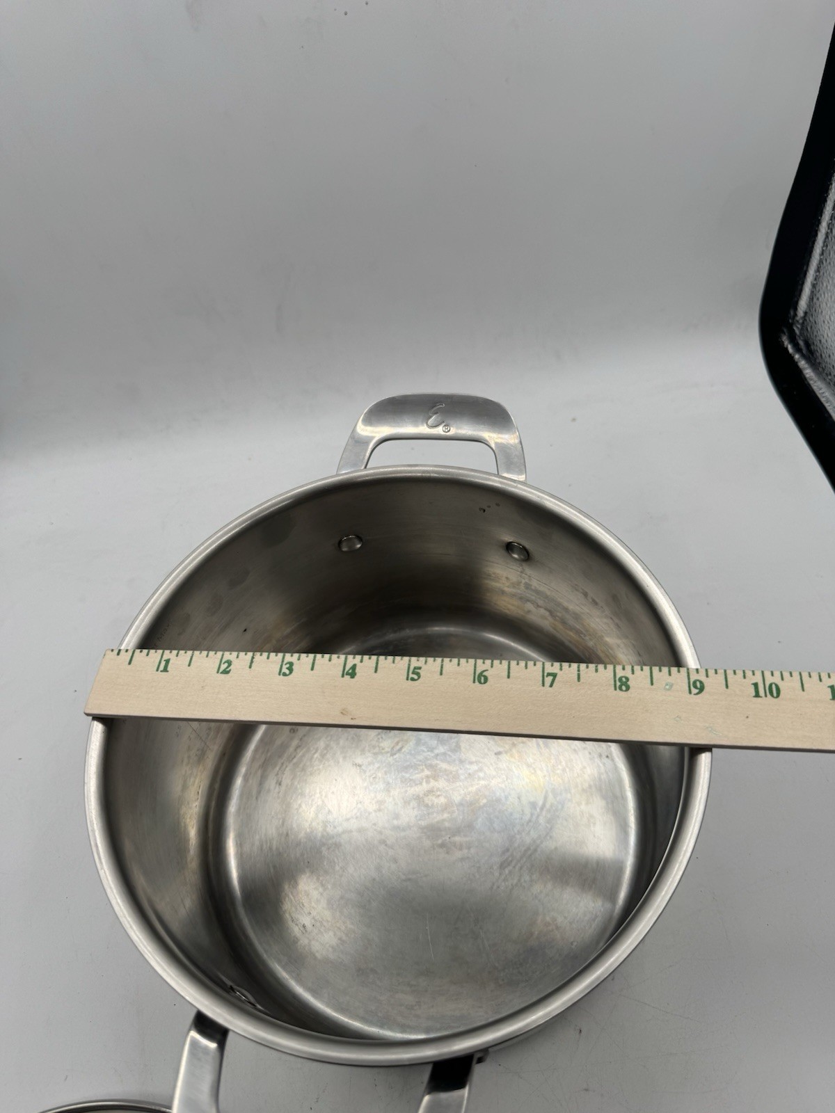Emeril Lagasse 5 Qt 4.7 L Stock Pot Dutch Oven Stainless Steel with Clear Lid