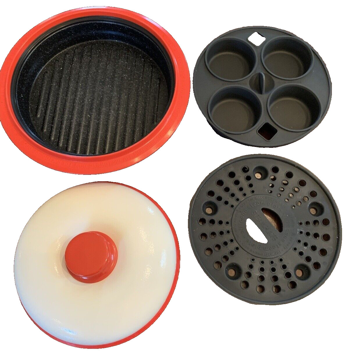 RANGEMATE Red ROUND MICROWAVEABLE COOKER