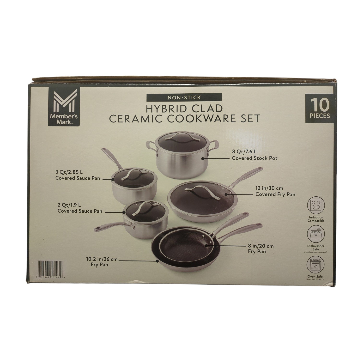 Member’s Mark 10-Piece Hybrid Ceramic Nonstick Cookware Set