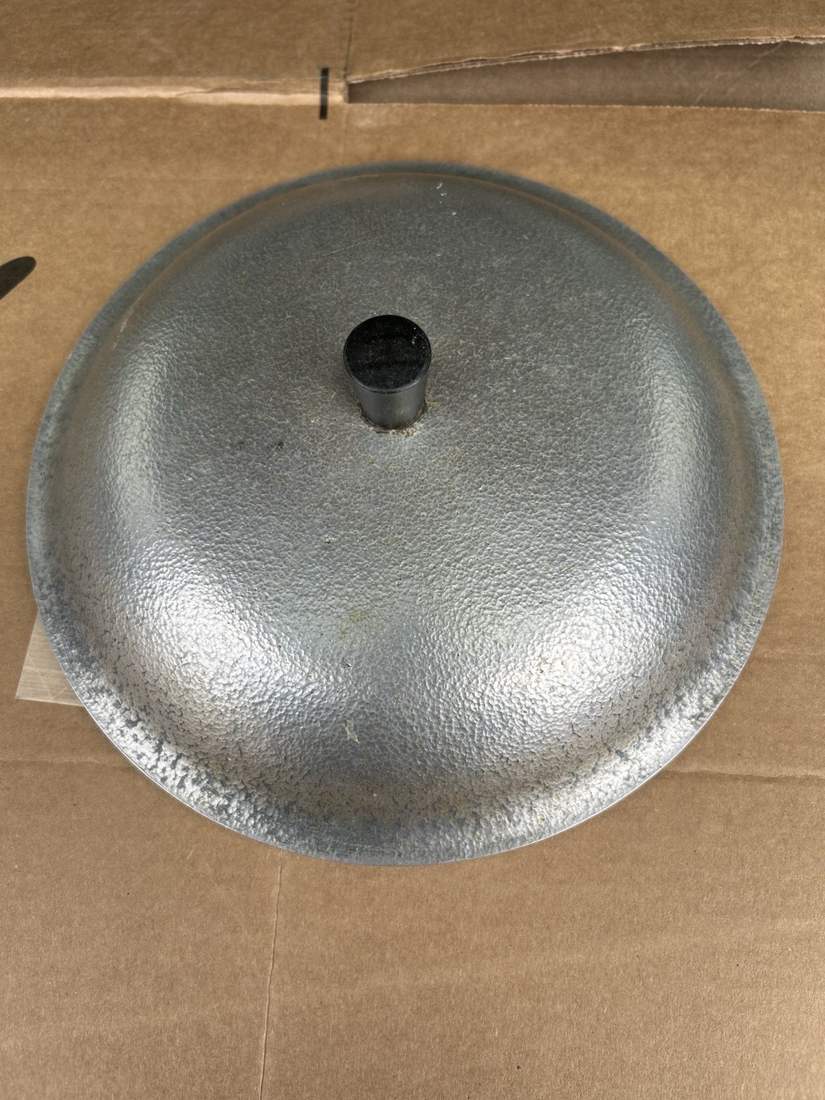 Vintage Hammered Aluminum POT LID (Lid only) See Pics For Size Used