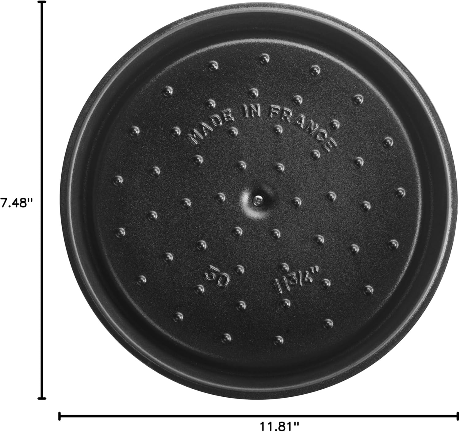 Round Cast Iron Cocotte, 8.35L, 30cm, Graphite Grey