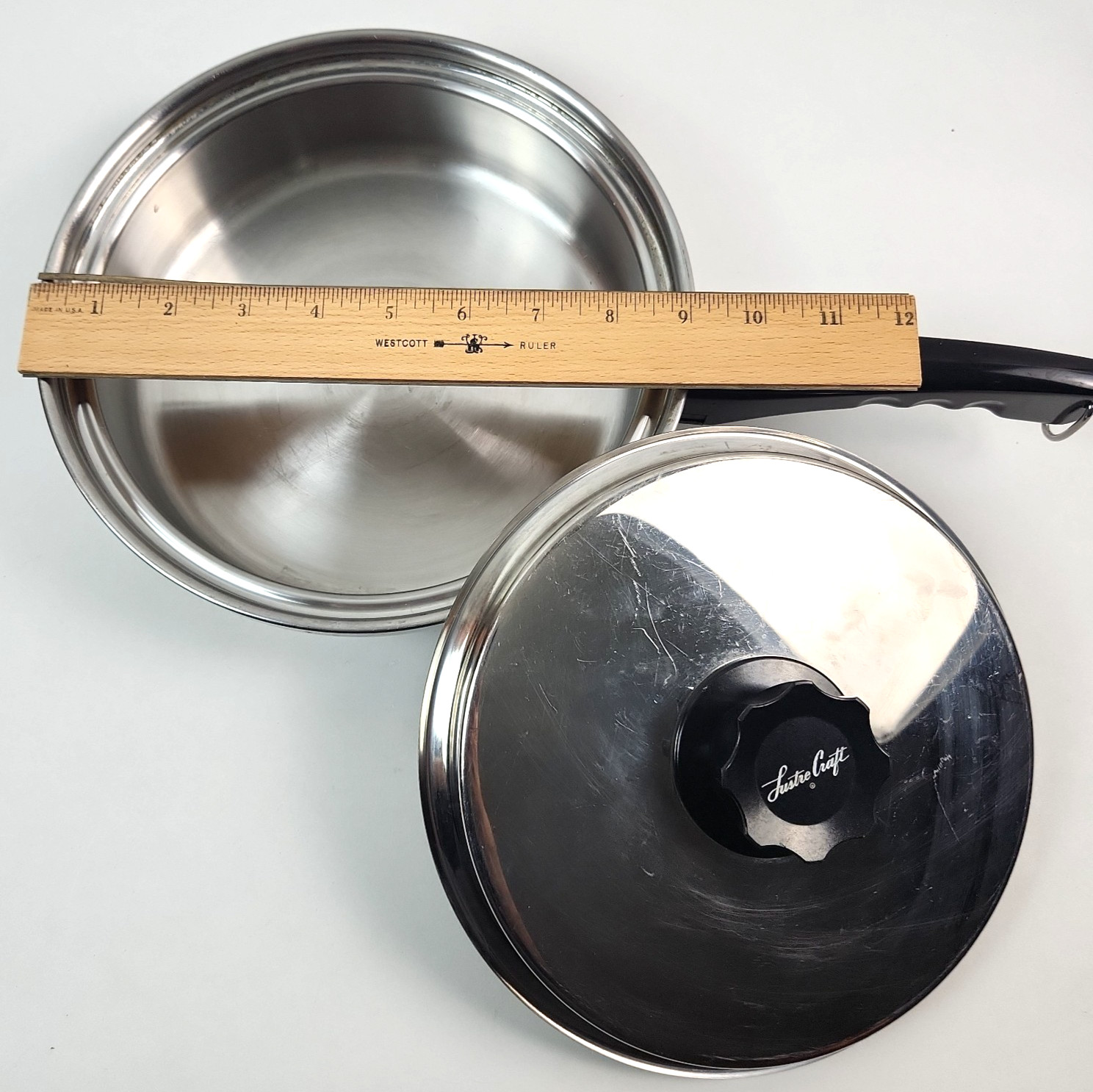 LUSTRE CRAFT 5 PLY MULTICORE COOKWARE STOCK POT W/ LID, 3 SAUCE PANS 2 LIDS 7 PC