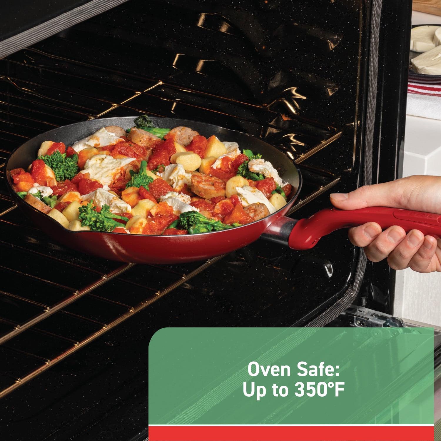 Kitchenware Cooking Nonstick 20 Piece Cookware Set Thermo-Spot Glass Lids Red
