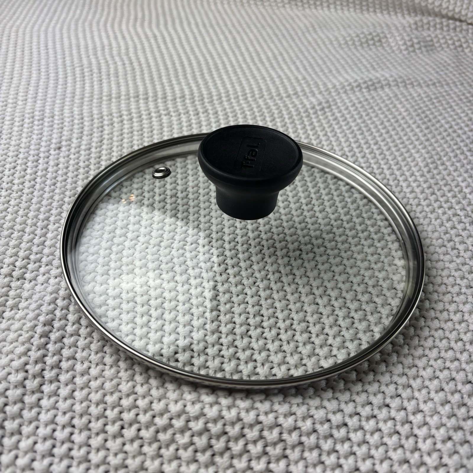 T-FAL 7″ Inner Rim 7.5” OD Glass Vented Strainer Replacement Lid for Pot Pan