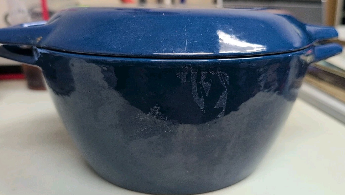 Nacco Denmark Cast Iron Pot Casserole With Lid Dark Blue Vintage D2 Cooking