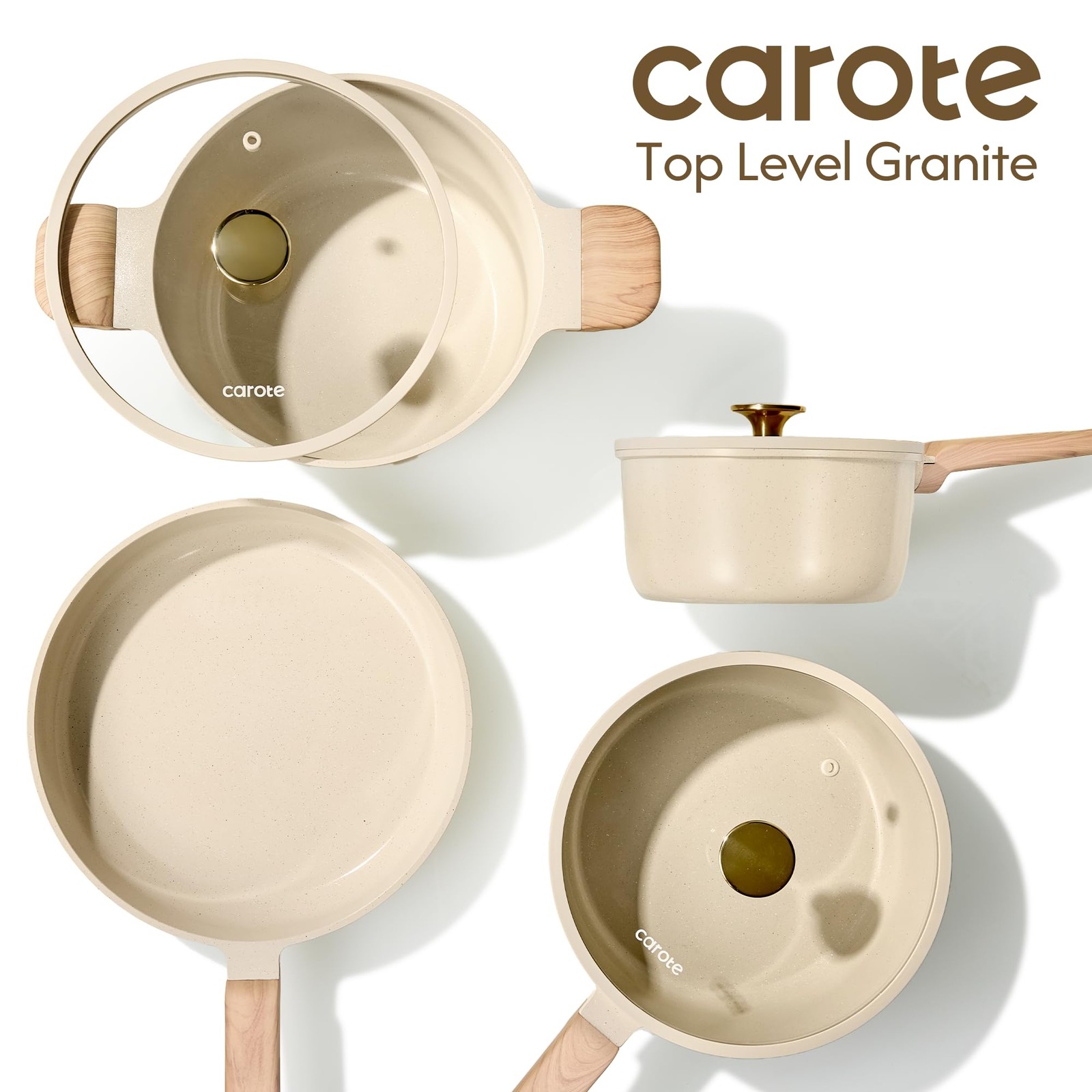 1.6Qt & 3.0Qt Sauce Pan Sets with Lid Ceramic Nonstick Pot Set Non Toxic Sauc…
