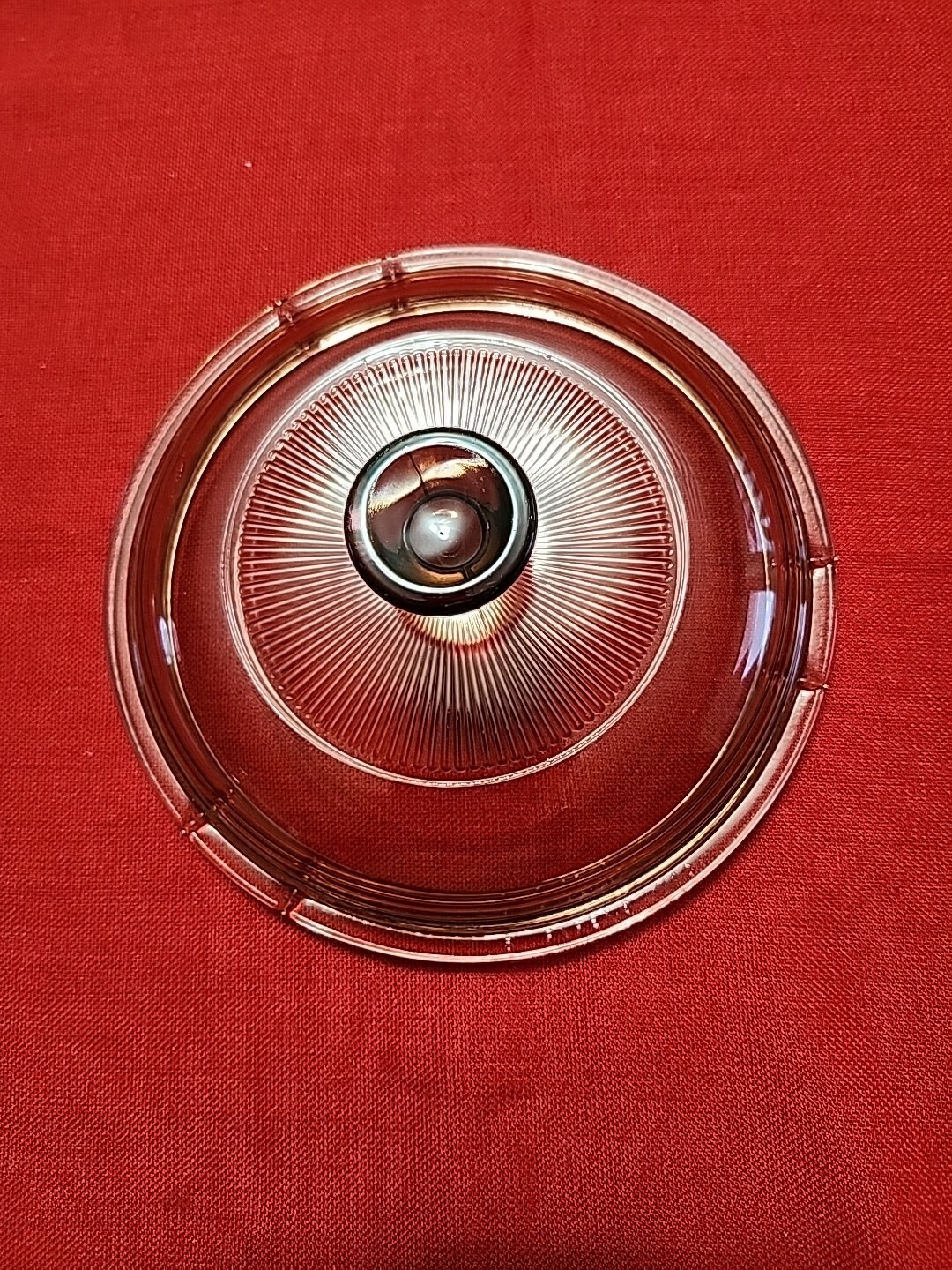 CorningWare Visions Cranberry V-1-C Pyrex Glass Replacement Lid 6 1/4″ V1C