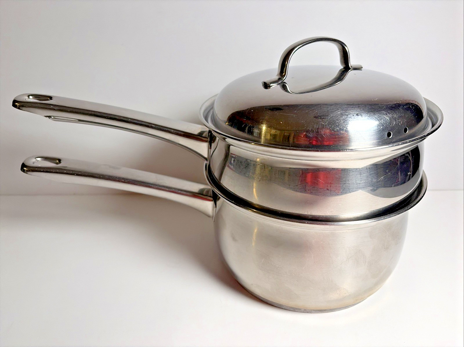 Vintage Belgique 2 qt Steamer, Pan/Pot W/Lid Stainless Steal W. Germany EVC