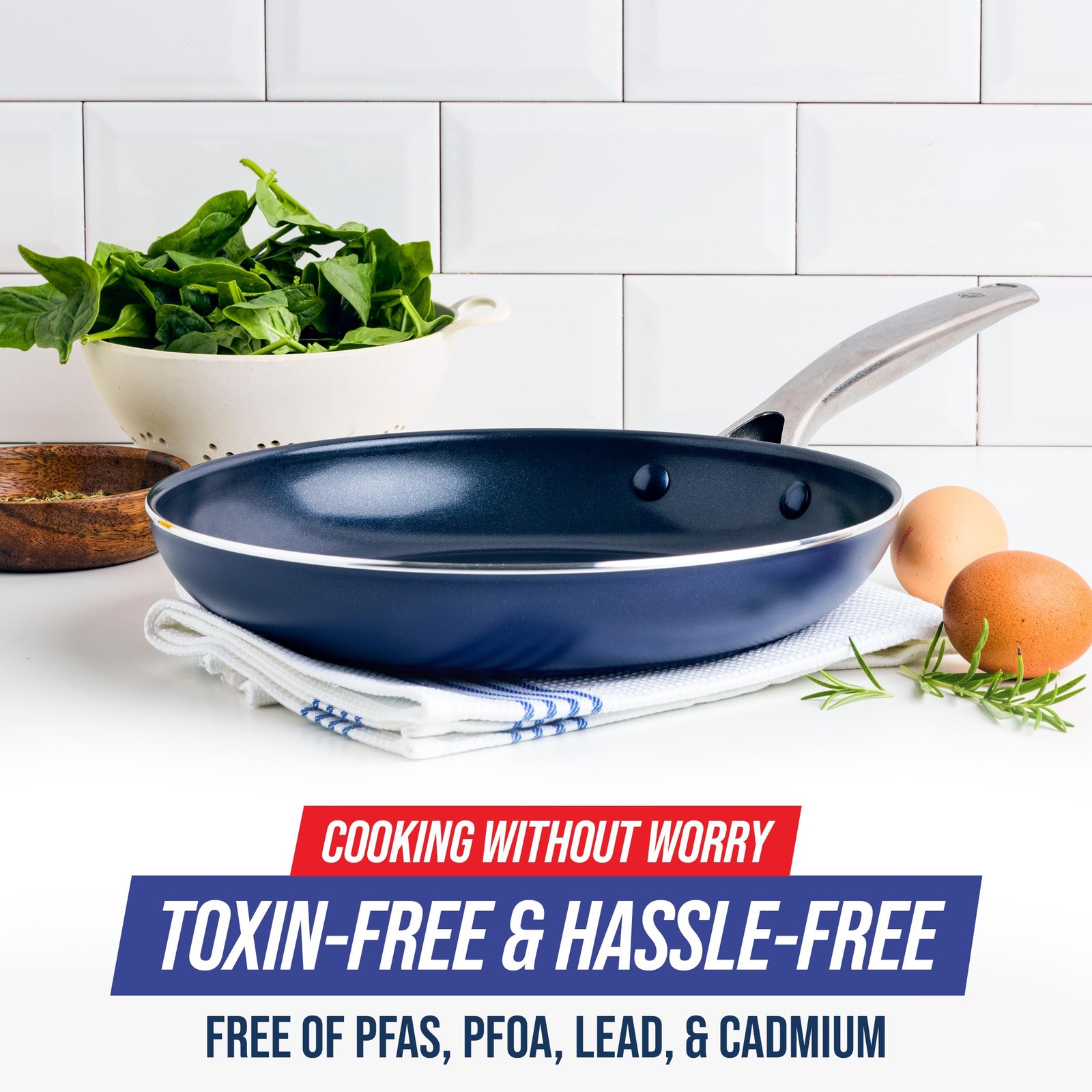 Utensilios De Cocina Sarten Antiadherente De Ceramica Con Infusion De Diamante