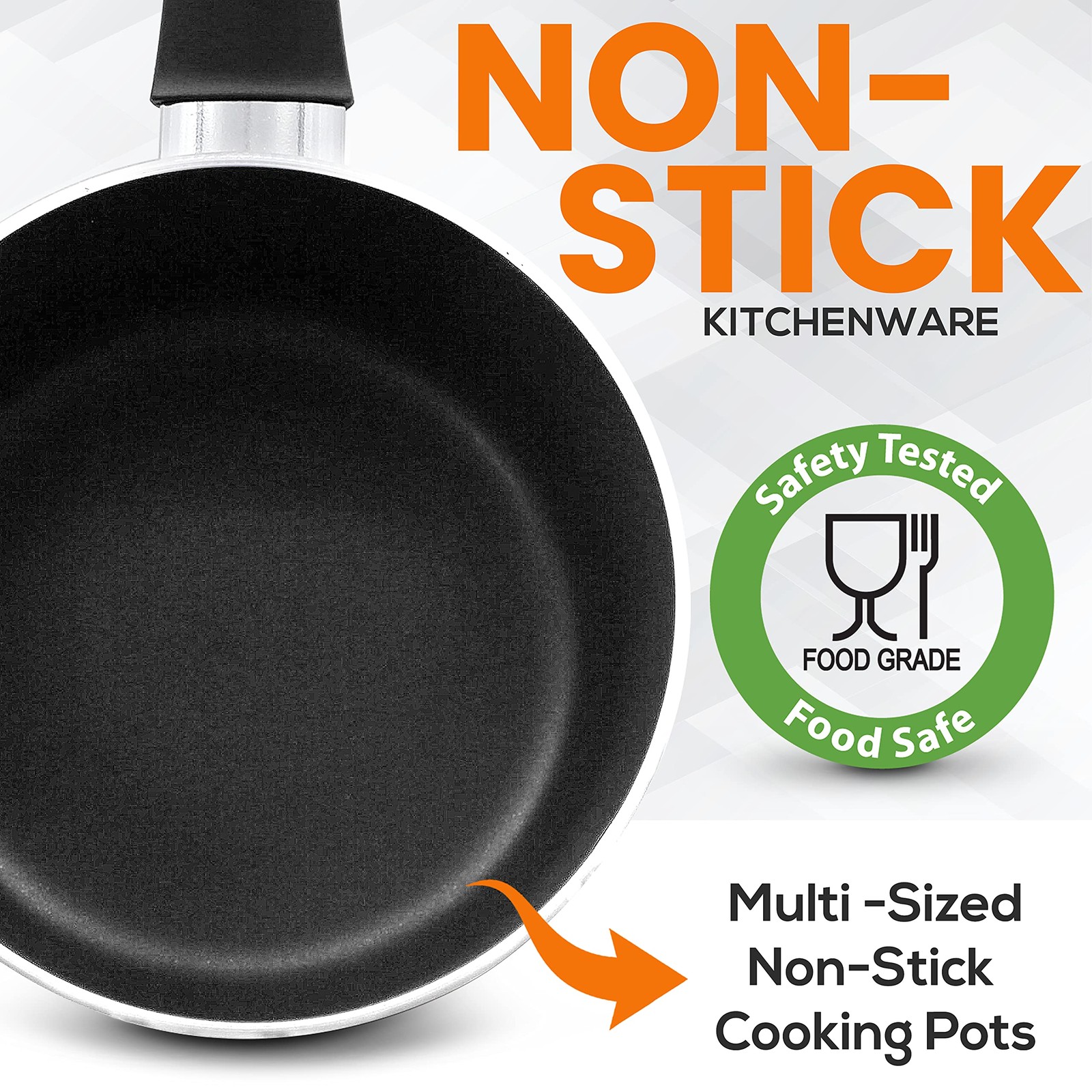 SereneLife 15-Piece Cookware Set – Pots & Pans, Gold, Black Non-Stick