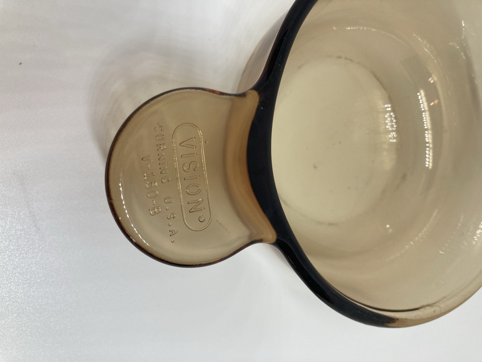 5 pc Lot Visions Cookware Corning Ware Amber Skillet w/ Lid Pot Microwave Bowl