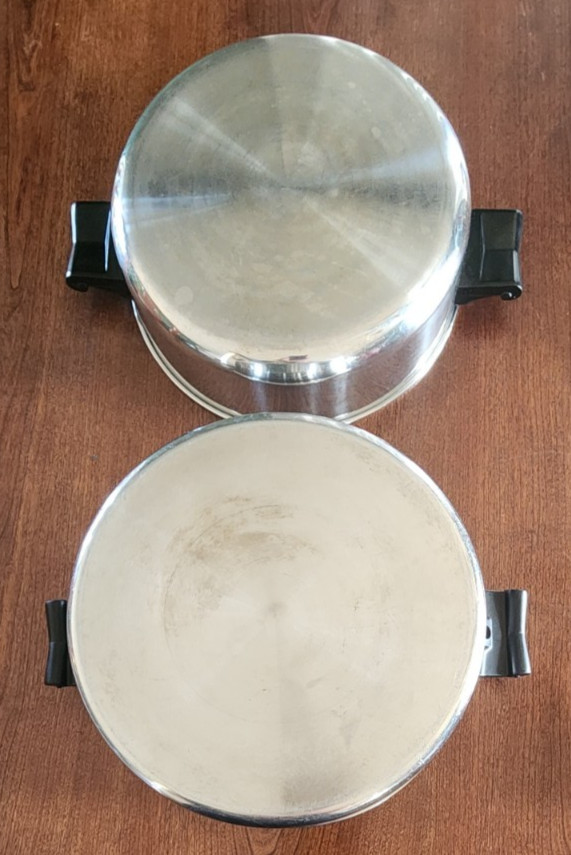 Vintage Saladmaster 6 Quart Stock Pot Dome Lid 18-8 Tri Clad Pan Cookware