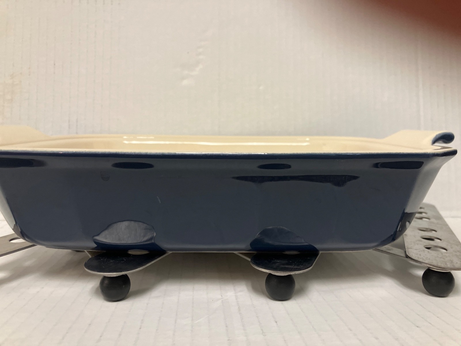 Williams Sonoma Emile Henry Blue Depose Stoneware Casserole Baking Dish 96.70