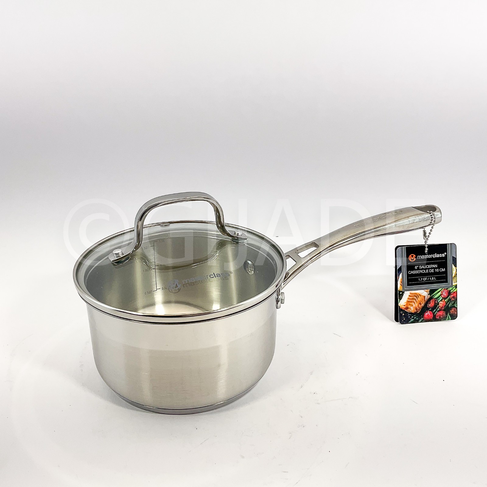 Masterclass Cookware Stainless Steel 1.7-qt 6″ Saucepan Cookware New